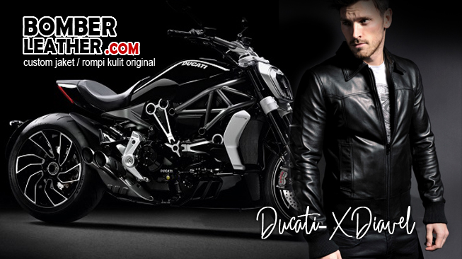 pesan jaket kulit rompi kulit, celana kulit & chaps, tas kulit & saddle bag motor Ducati